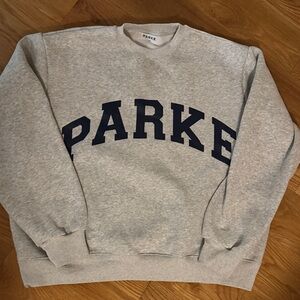 Original Parke Varsity Crewneck Sweatshirt with Navy Lettering